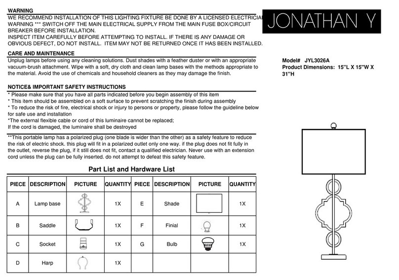 JONATHAN Y JYL3026A User manual