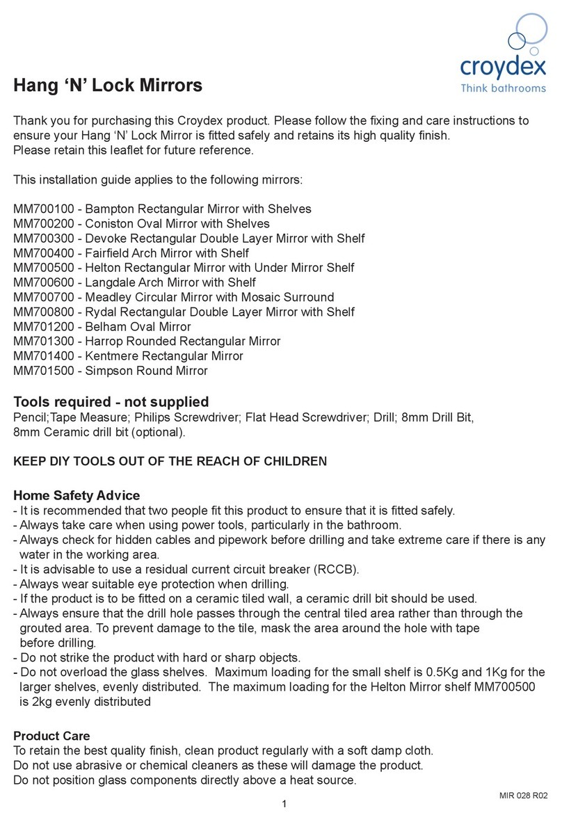 Croydex MM700100 User manual Croydex MM700100 User manual