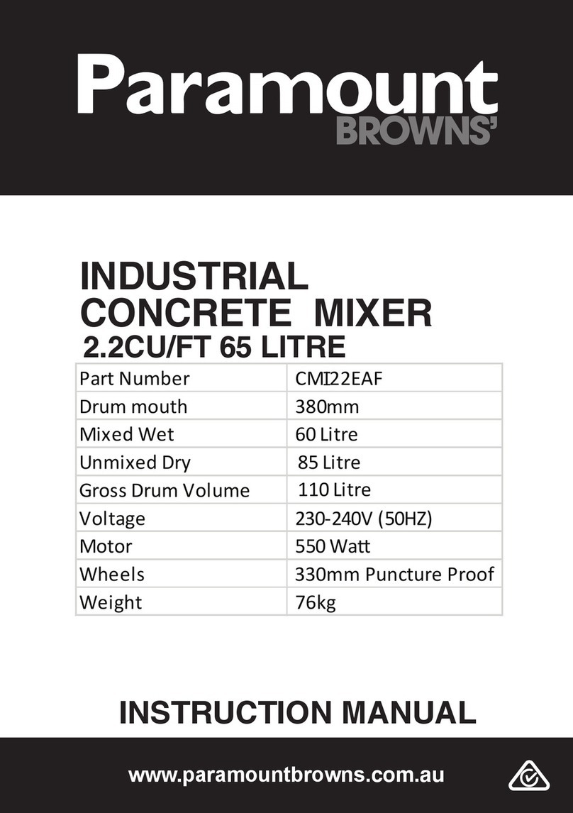PARAMOUNT BROWNS CMI22EAF User manual