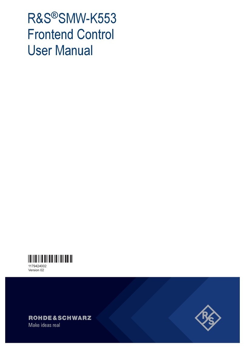 R&S SMW-K553 User manual