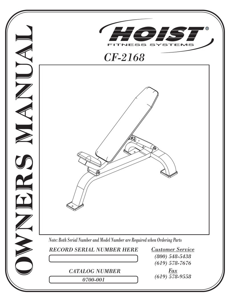 Hoist Fitness CF-2168 owner's manual