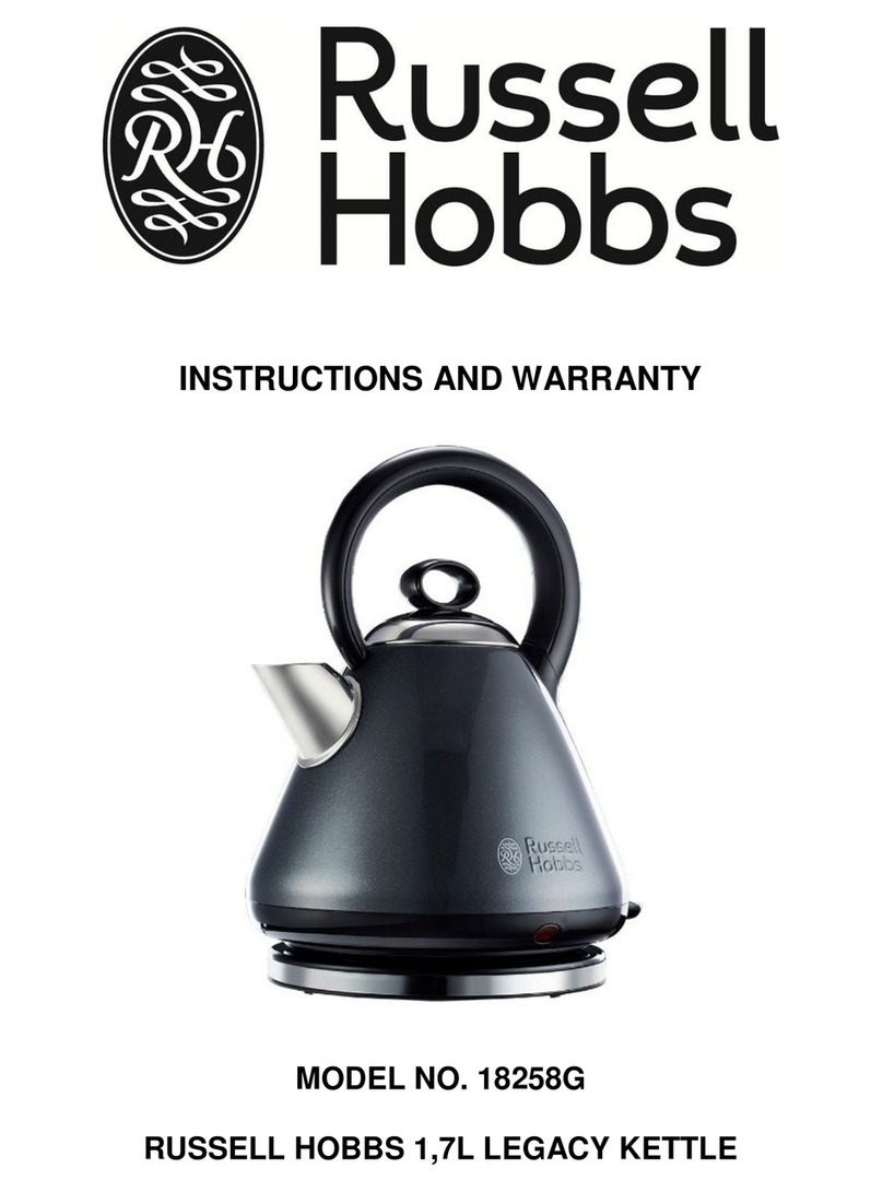 Russell Hobbs 18258G Instructions and warranty