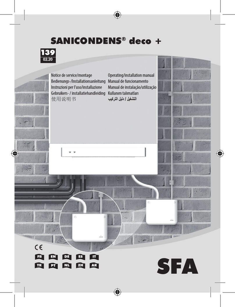 SFA SANICONDENS deco Plus Operating & installation manual
