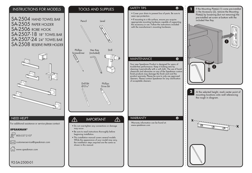 Speakman SA-2504 User manual