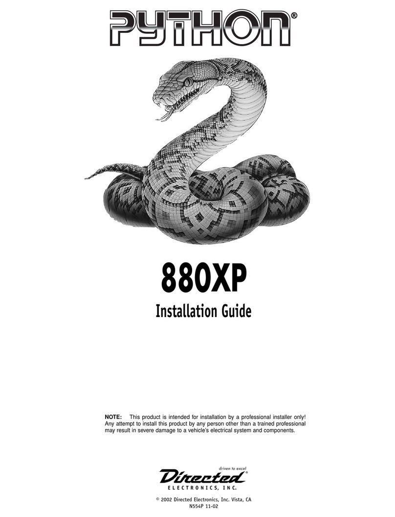 Directed Electronics Python 880XP User manual