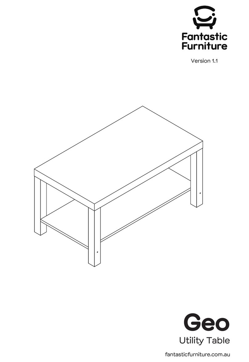 fantastic furniture Geo Utility Table quick start guide