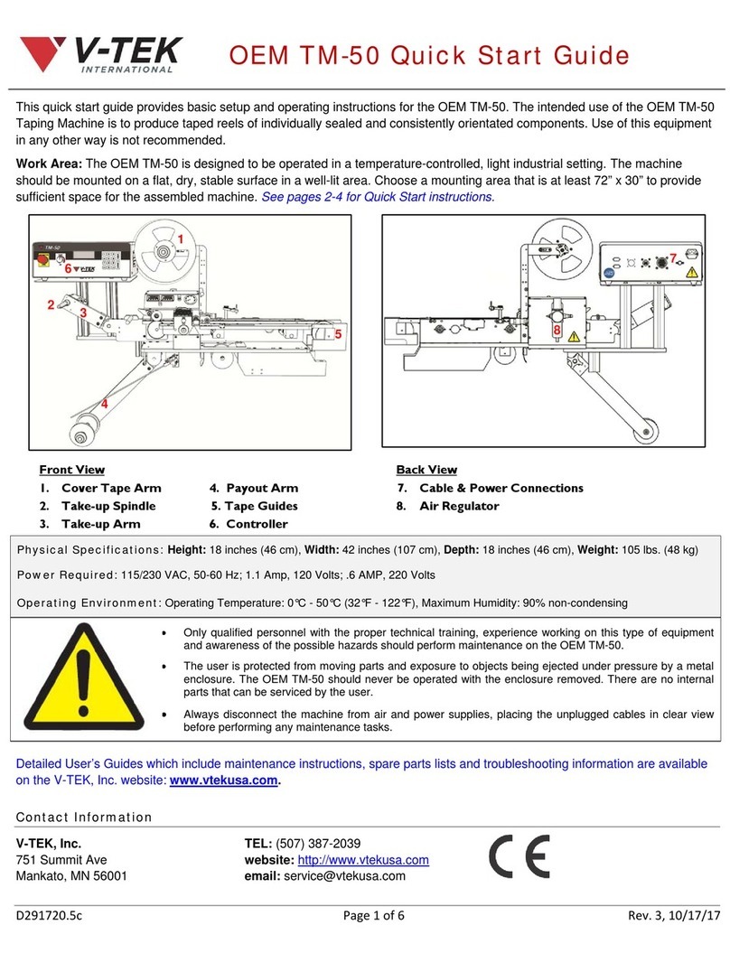 V-TEK OEM TM-50 quick start guide