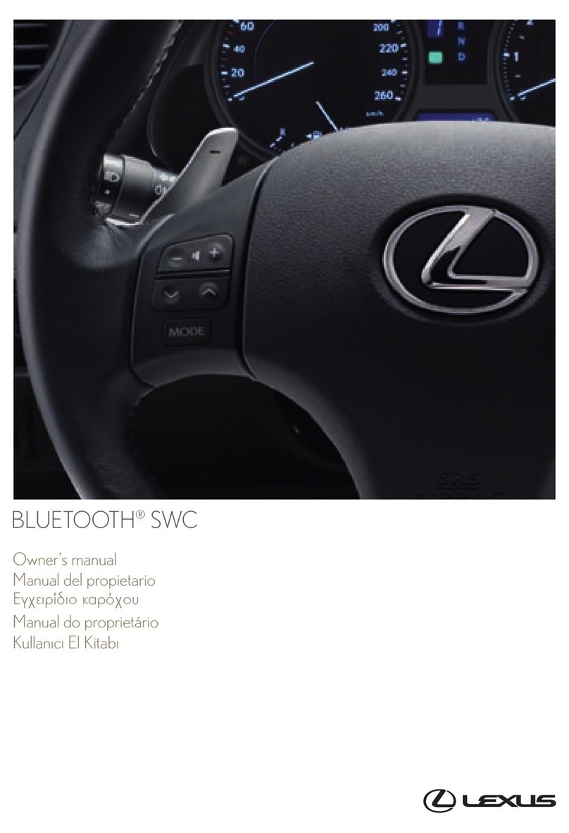 Lexus BLUETOOTH SWC User manual