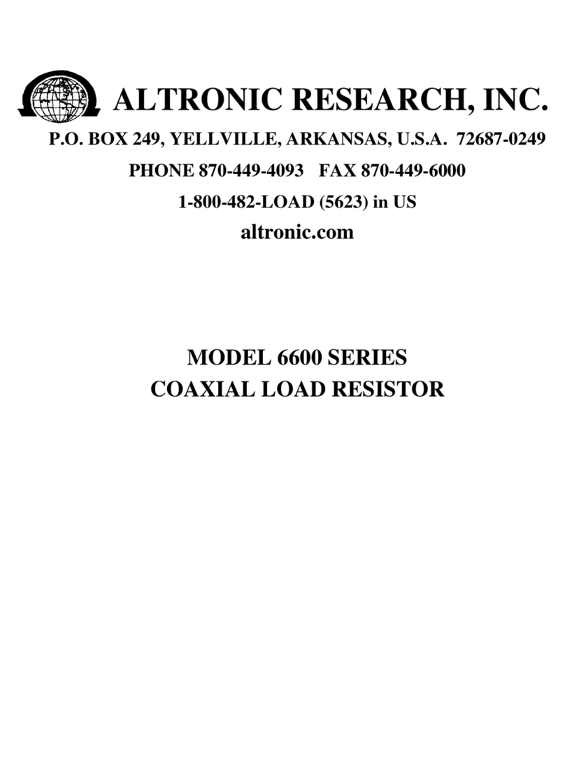 Altronic OMEGALINE 6600 Series manual