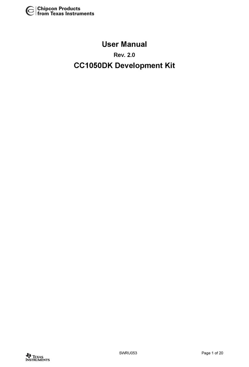 Texas Instruments Chipcon Products CC1050DK User manual