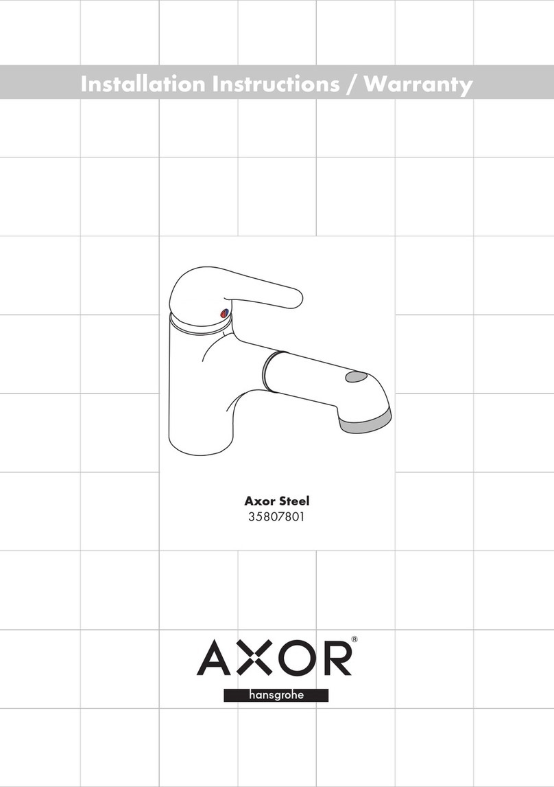 Hans Grohe Axor Steel 35807801 Installation instructions / warranty