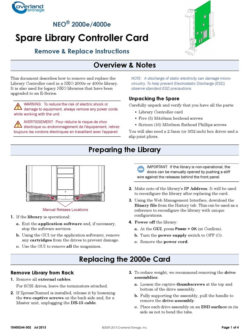 Overland Storage NEO 2000e Remove & Replace Instructions