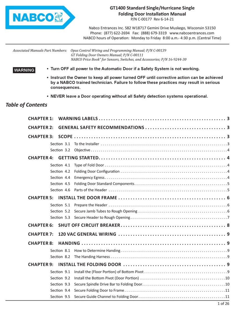 Nabco GT-1400 User manual
