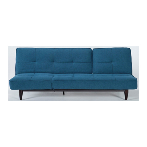 Living Spaces PAGE-SOFA CONVERTIBLE WITH CHAISE User manual