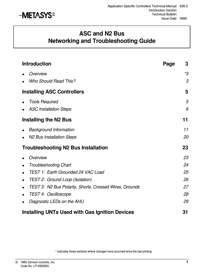 Johnson Controls METASYS ASC Networking and Troubleshooting Guide