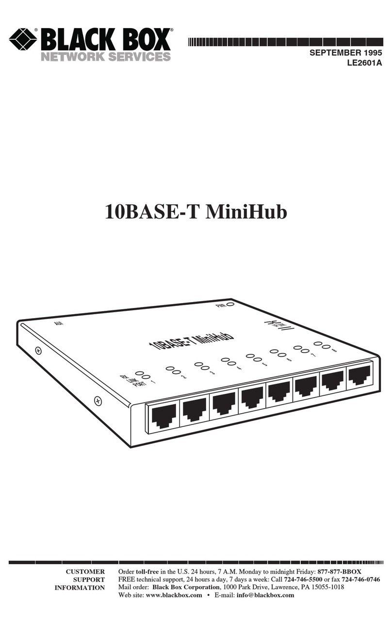Black Box 10BASE-T MiniHub manual