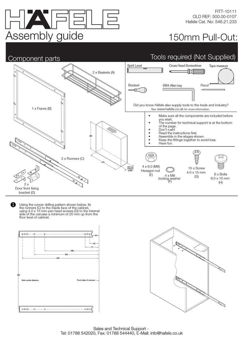 Häfele FITT-10111 Assembly guide Häfele FITT-10111 Assembly guide