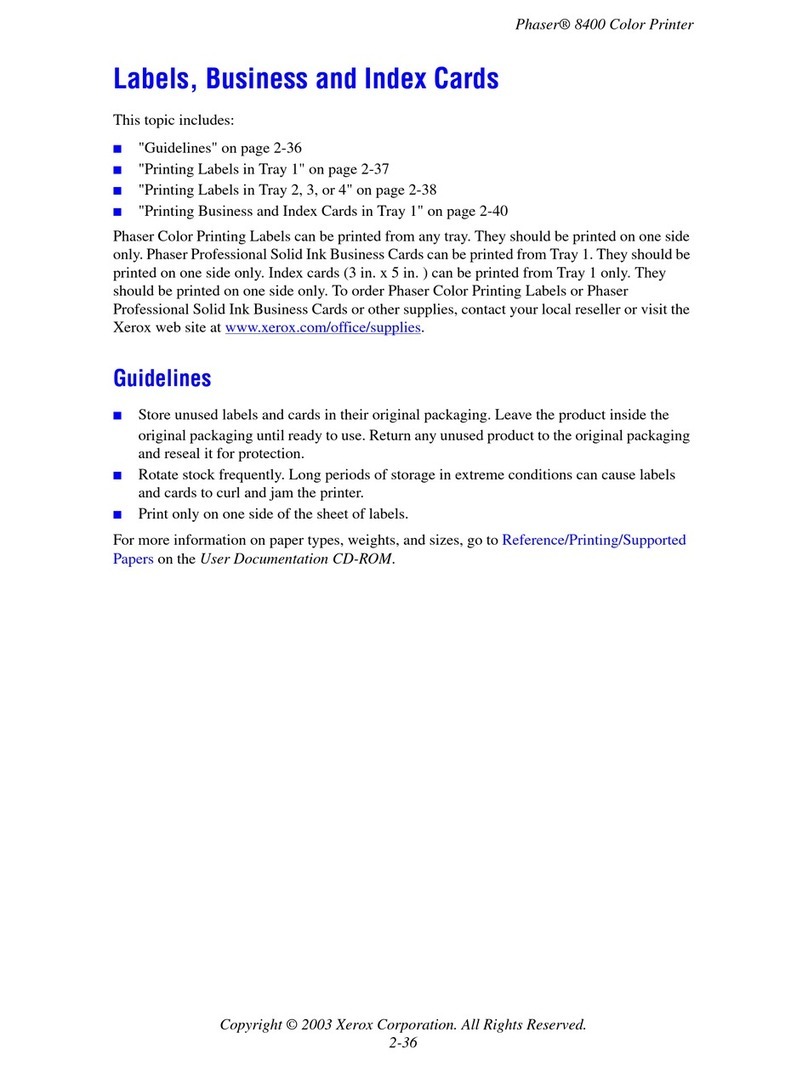 Xerox Phaser 8400 User manual
