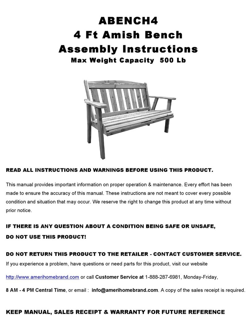 Amerihome ABENCH4 Assembly instructions