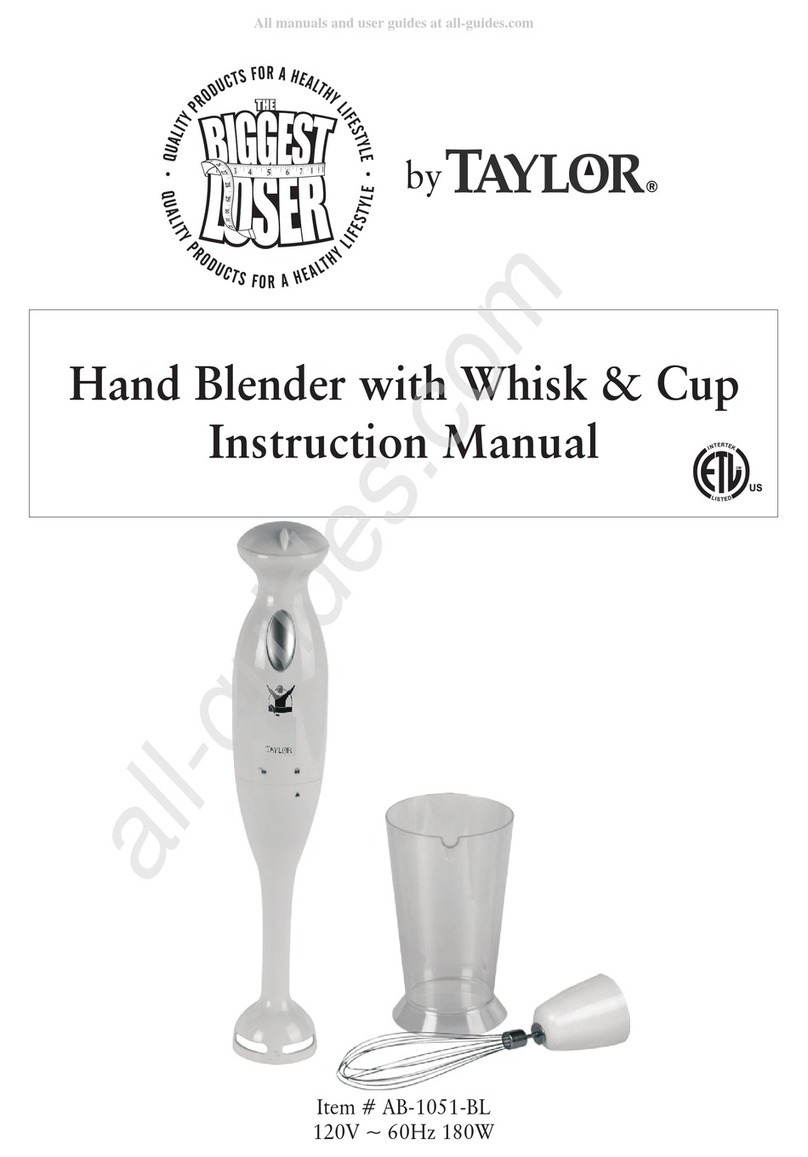 Taylor THE BIGGEST LOSER AB-1051-BL instruction manual
