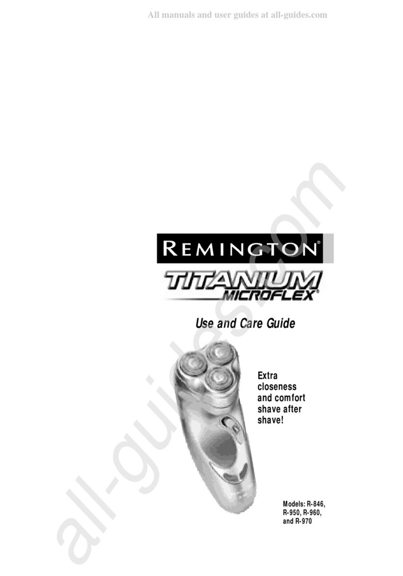 Remington TITANUIM MICROFLEX R-846 Use and care guide