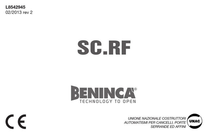 Beninca SC.RF User manual Beninca SC.RF User manual