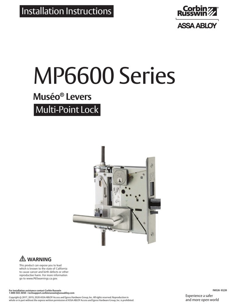 Corbin Russwin ASSA ABLOY Museo MP6600 Series User manual