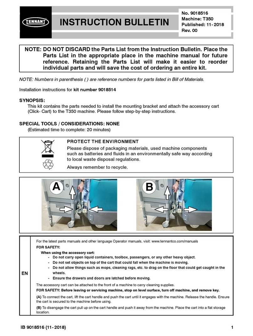 Tennant 9018514 Instruction bulletin