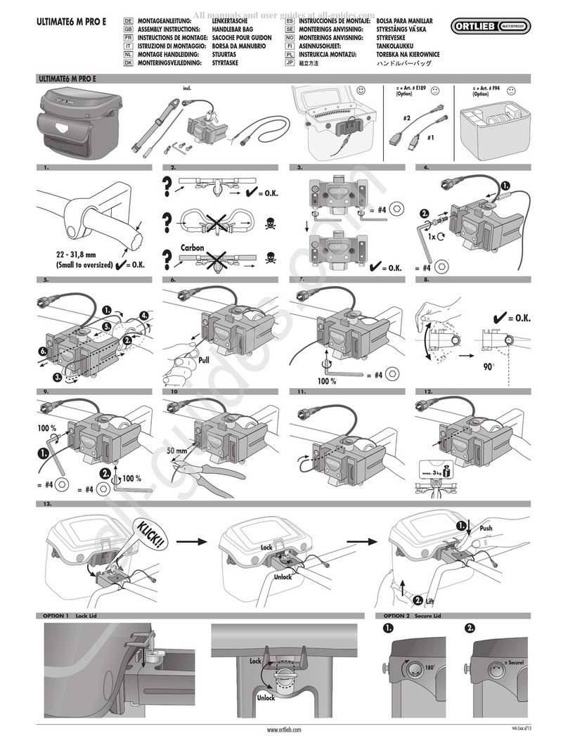 Ortlieb ULTIMATE6 M PRO E Assembly instructions