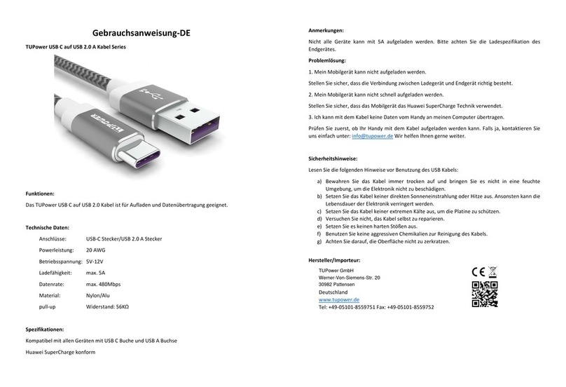 TUPower K20 manual