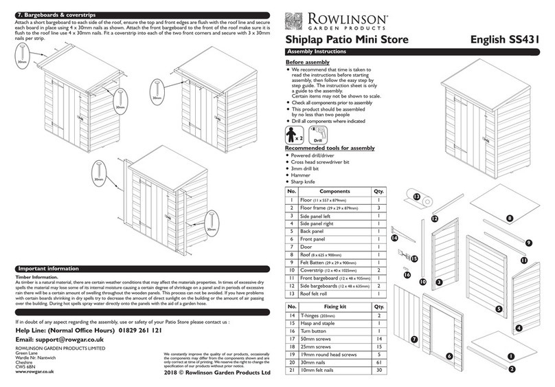 Rowlinson Garden Products SS431 Assembly instructions