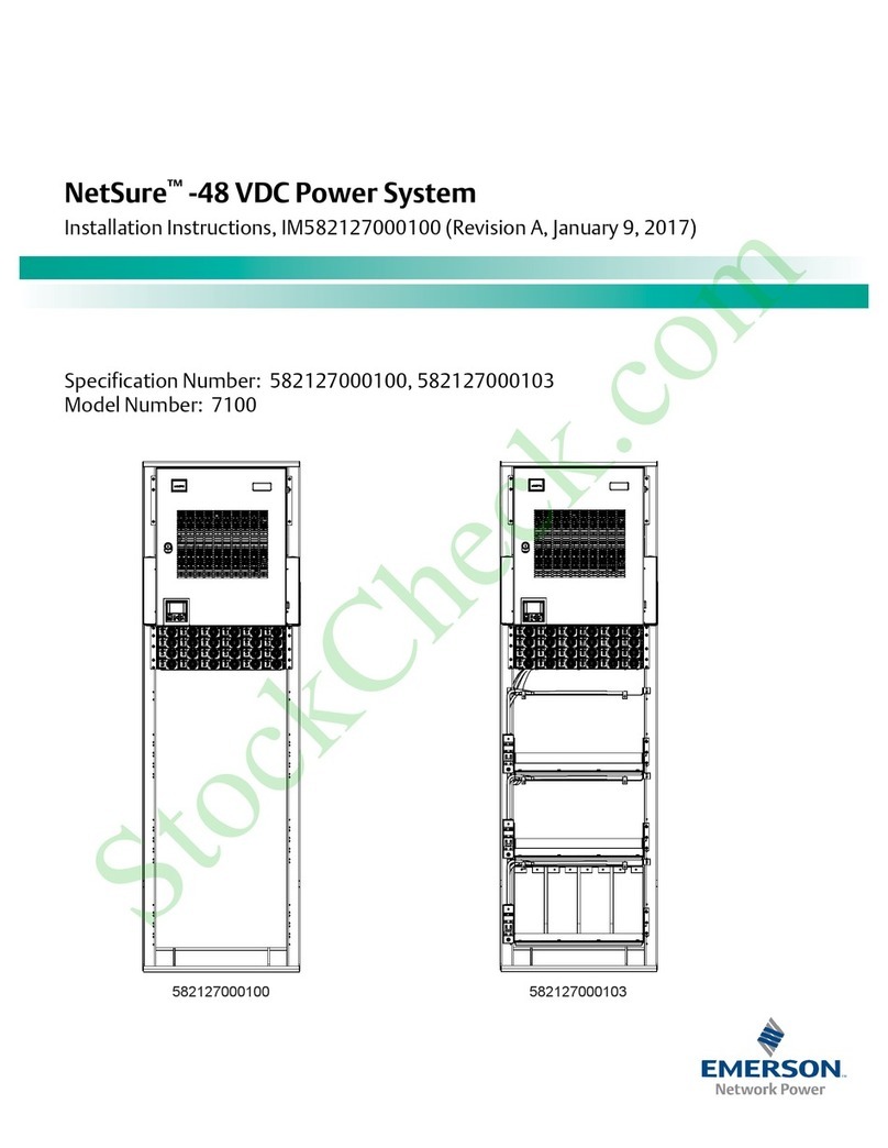 Emerson NetSure-48 VDC Power System User manual Emerson NetSure-48 VDC Power System User manual
