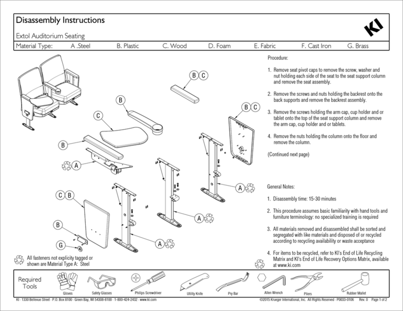 KI Extol Auditorium Seating Installation instructions