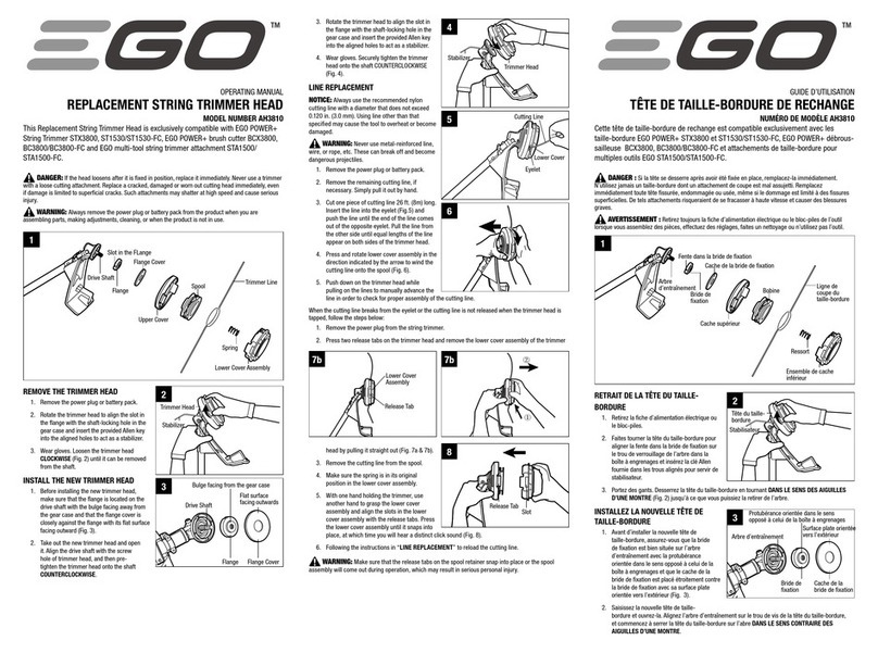 EGO AH3810 operating manual