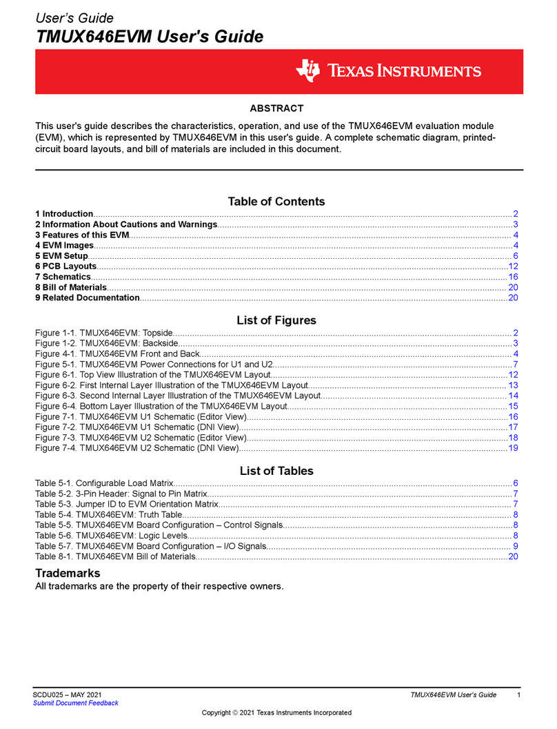 Texas Instruments TMUX646EVM user guide
