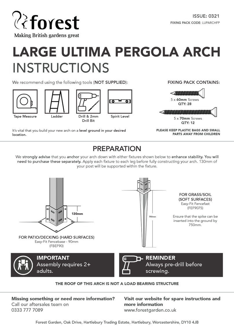 Forest LARGE ULTIMA PERGOLA ARCH instructions Forest LARGE ULTIMA PERGOLA ARCH instructions