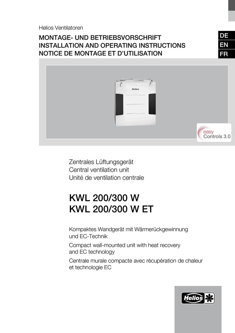 Helios easyControls 3.0 KWL 200 W User manual