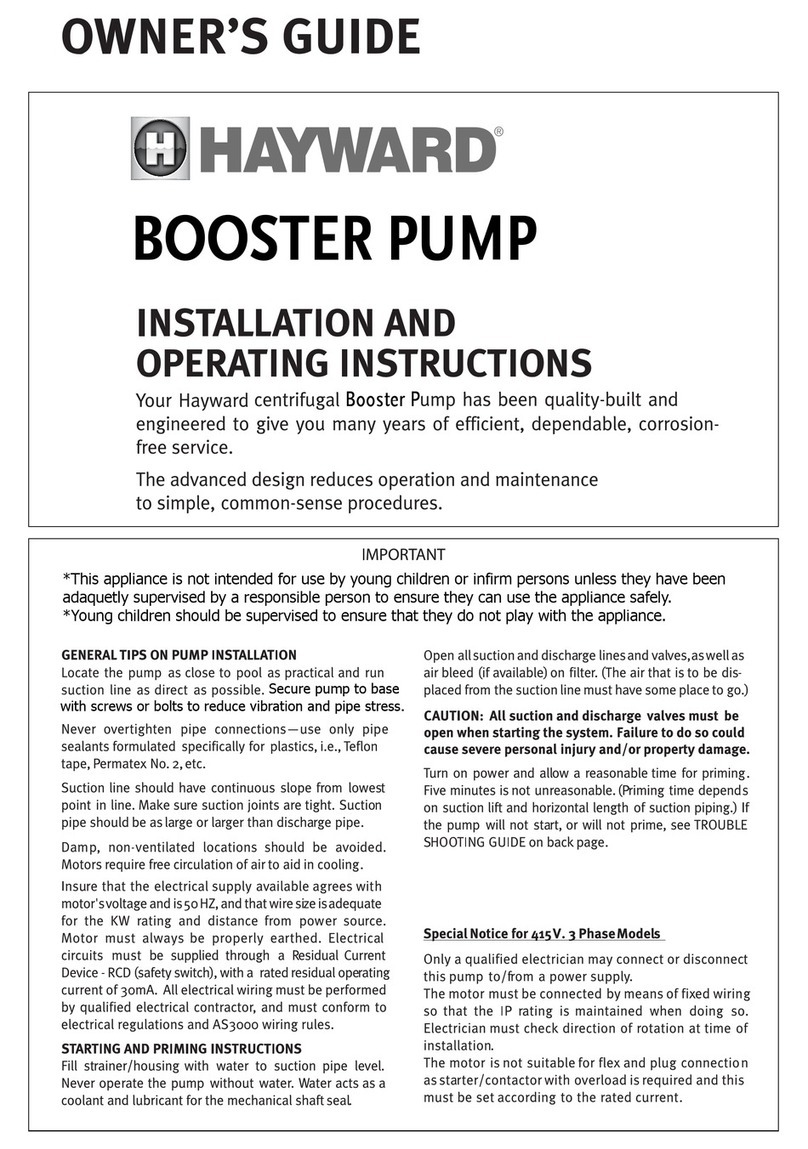 Hayward BP100 owner's guide
