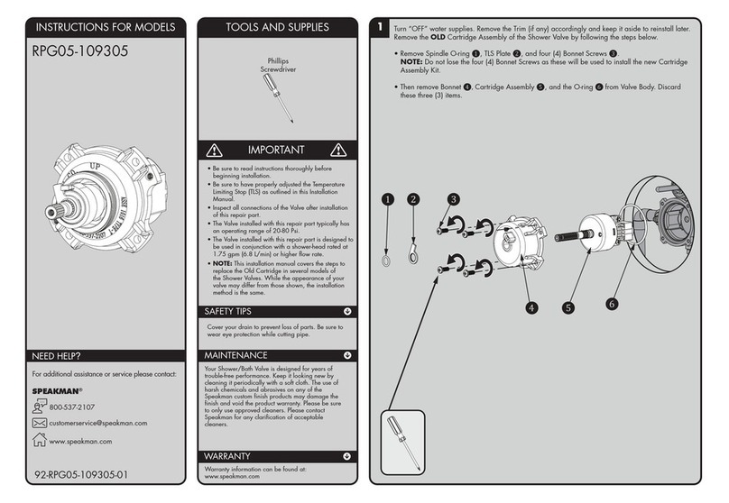 Speakman RPG05-109305 User manual