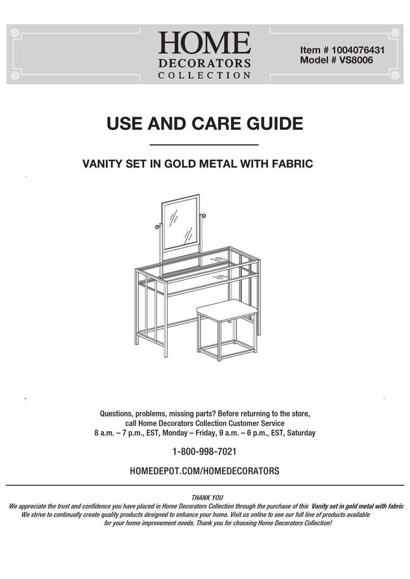 Home Decorators Collection VS8006 Use and care guide