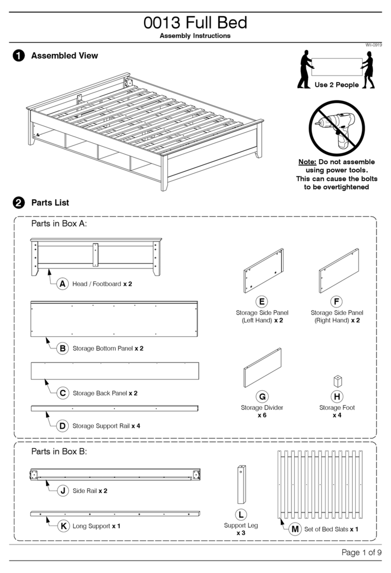Baxton Studio Full Bed 0013 Assembly instructions