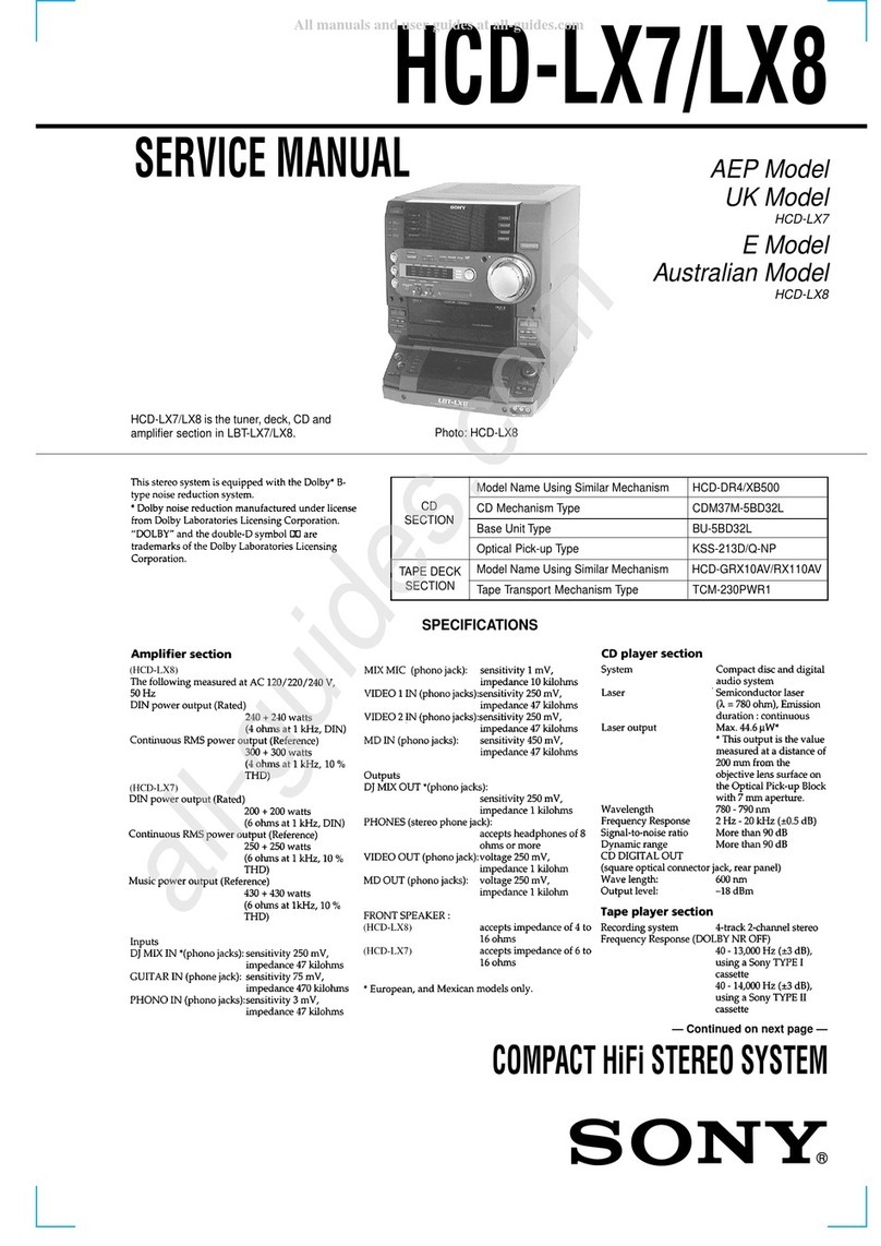 Sony HCD-LX7 Service manual