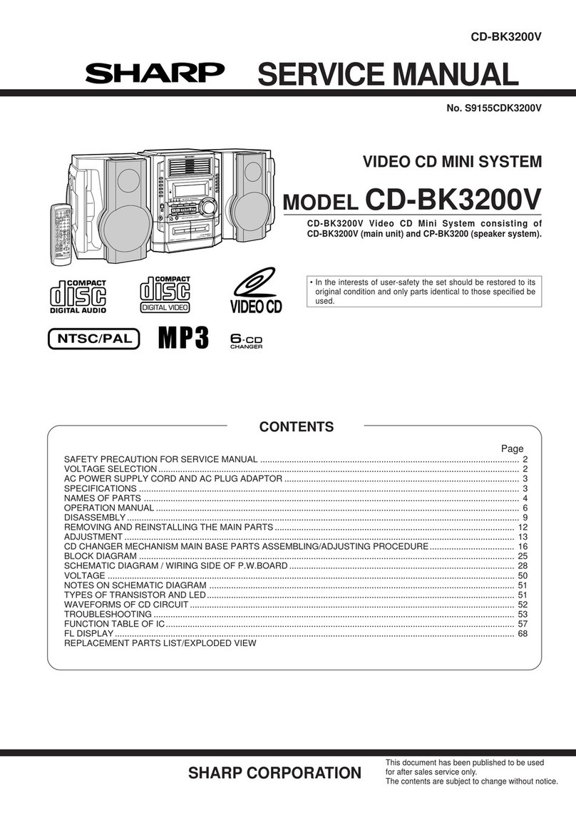 Sharp CD-BK3200V User manual