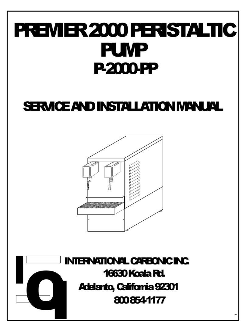 INTERNATIONAL CARBONIC PREMIER 2000 Service and installation manual