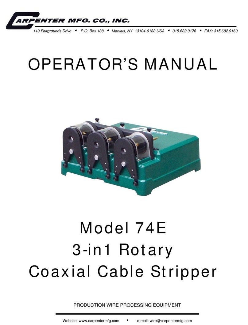 Carpenter MFG 74E User manual