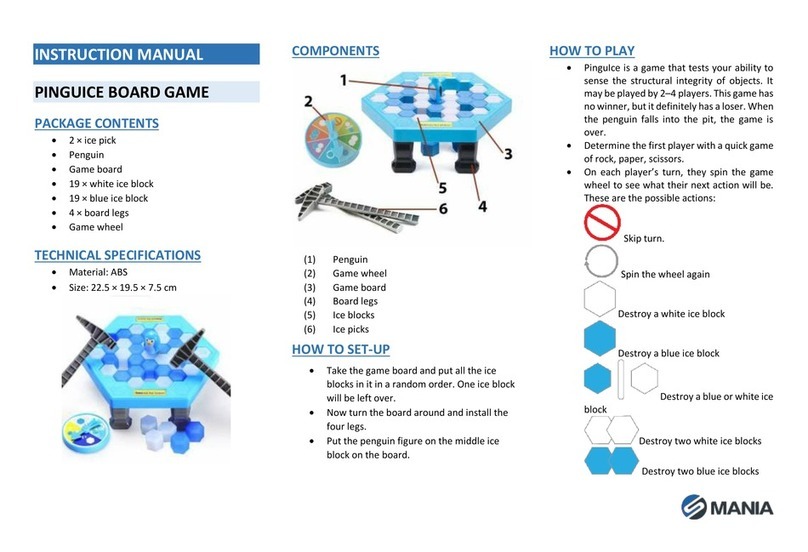 Mania PINGUICE BOARD GAME User manual