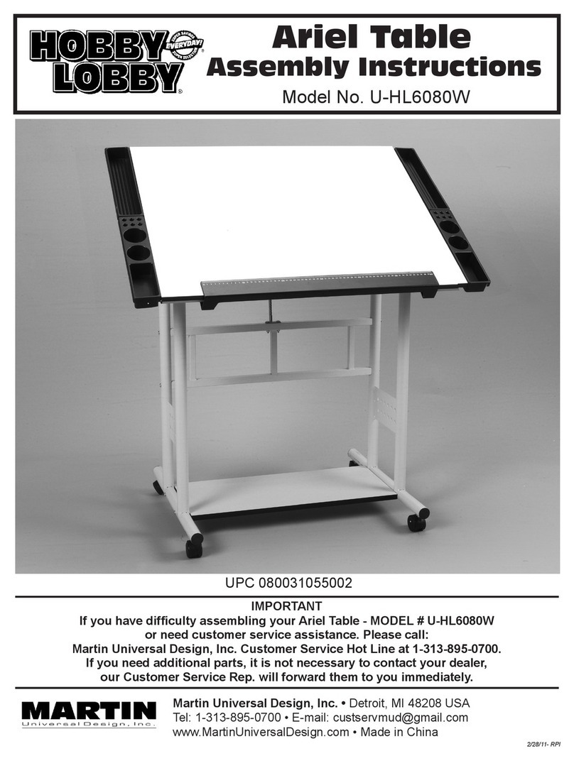 Martin Universal Design Hobby Lobby U-HL6080W Assembly instructions