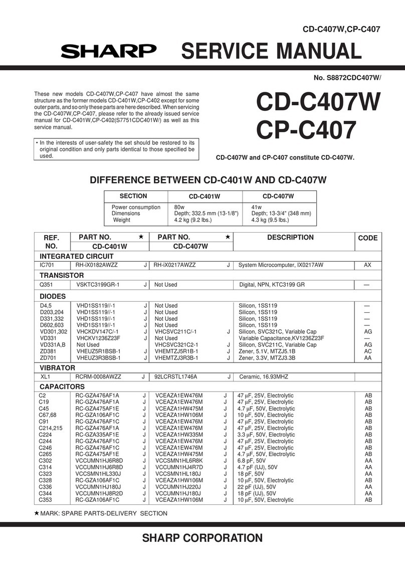 Sharp CD-C470W User manual