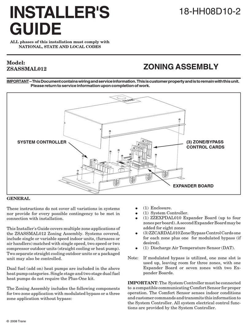 Trane ZSASSMAL012 Installer's guide
