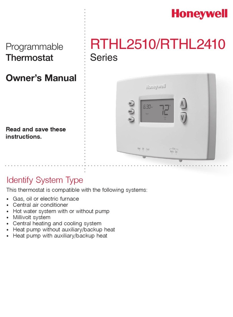 Honeywell RTHL2510 series User manual Honeywell RTHL2510 series User manual